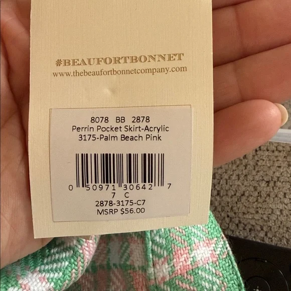 The Beaufort Bonnet Company Green and Pink Plaid Mini Skirt - Picture 6 of 7